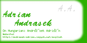 adrian andrasek business card